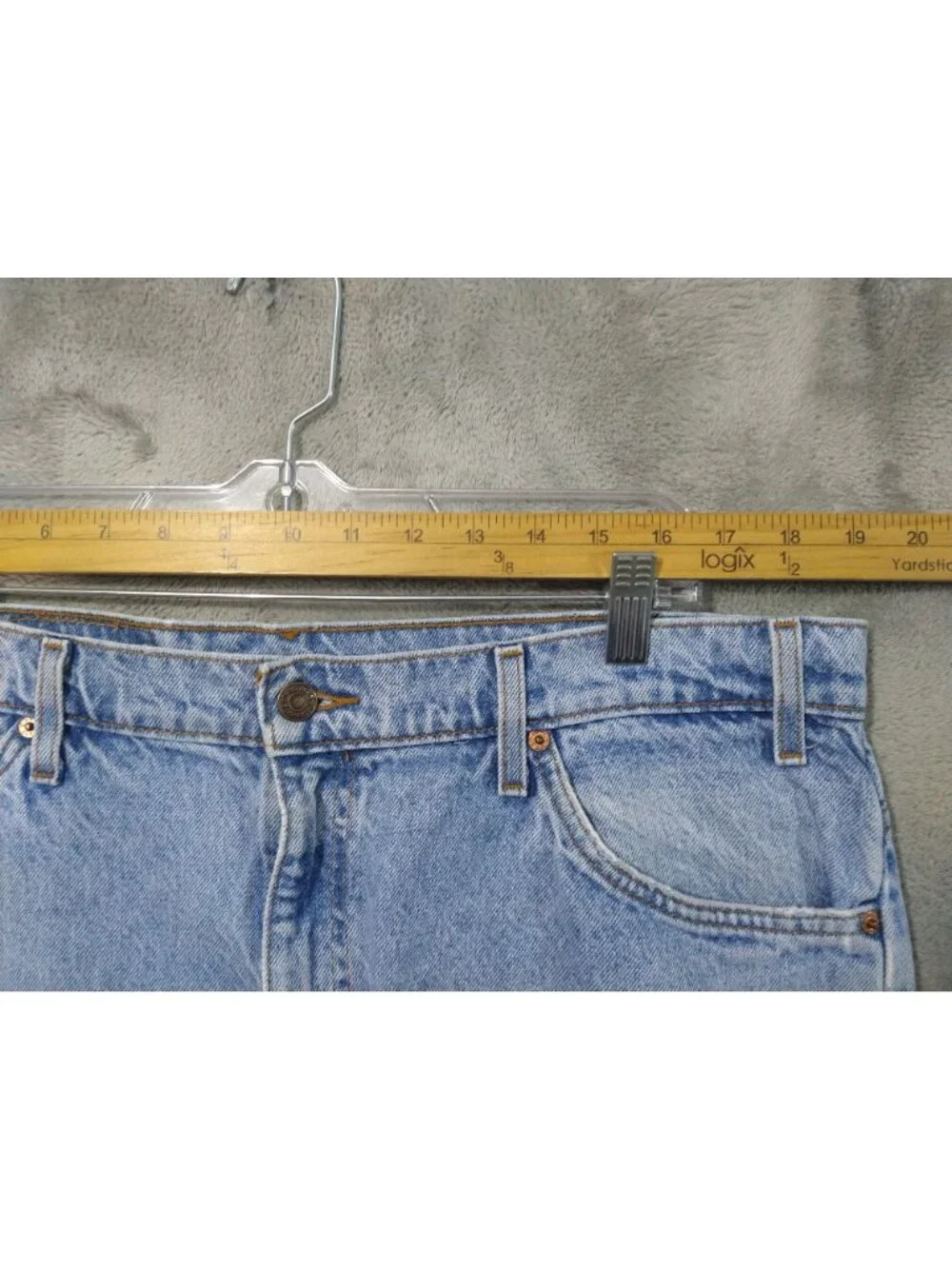 Vintage Levis 505 Jeans Mens 40x32 Blue Denim Straight Fit Light Wash Orange Tab